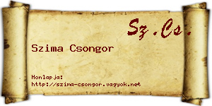 Szima Csongor névjegykártya