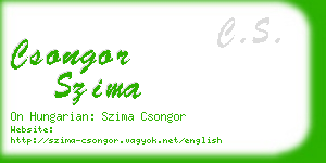 csongor szima business card